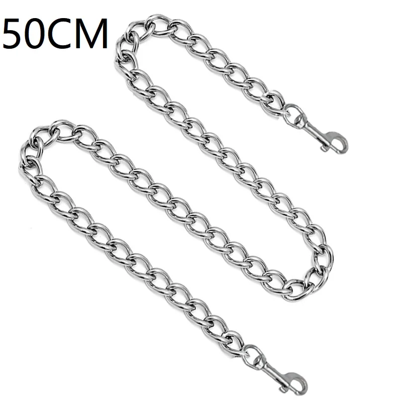 Metal Slave Chain Carabiner Nipple Clips Chain Body Lock Collar Leader Handcuff Ankle Bondage Restraint Teasing DIY Sex