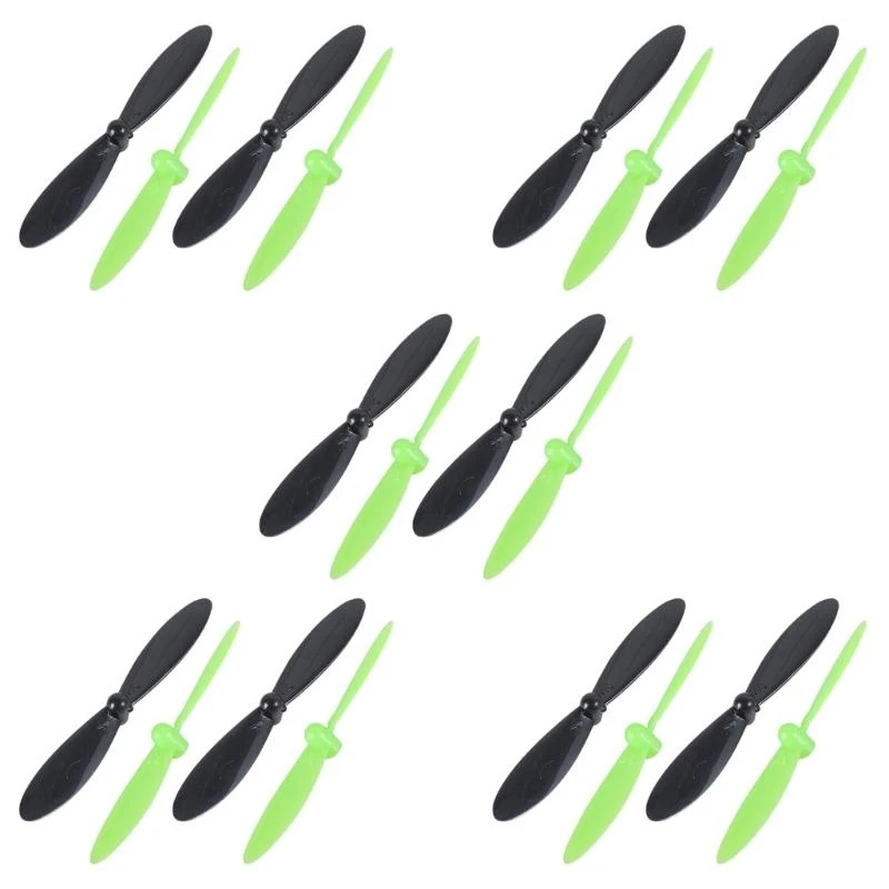 Gros plan sur une pale d'hélice de rechange pour Hubsan, montrant les détails de la fixation et le matériau plastique.