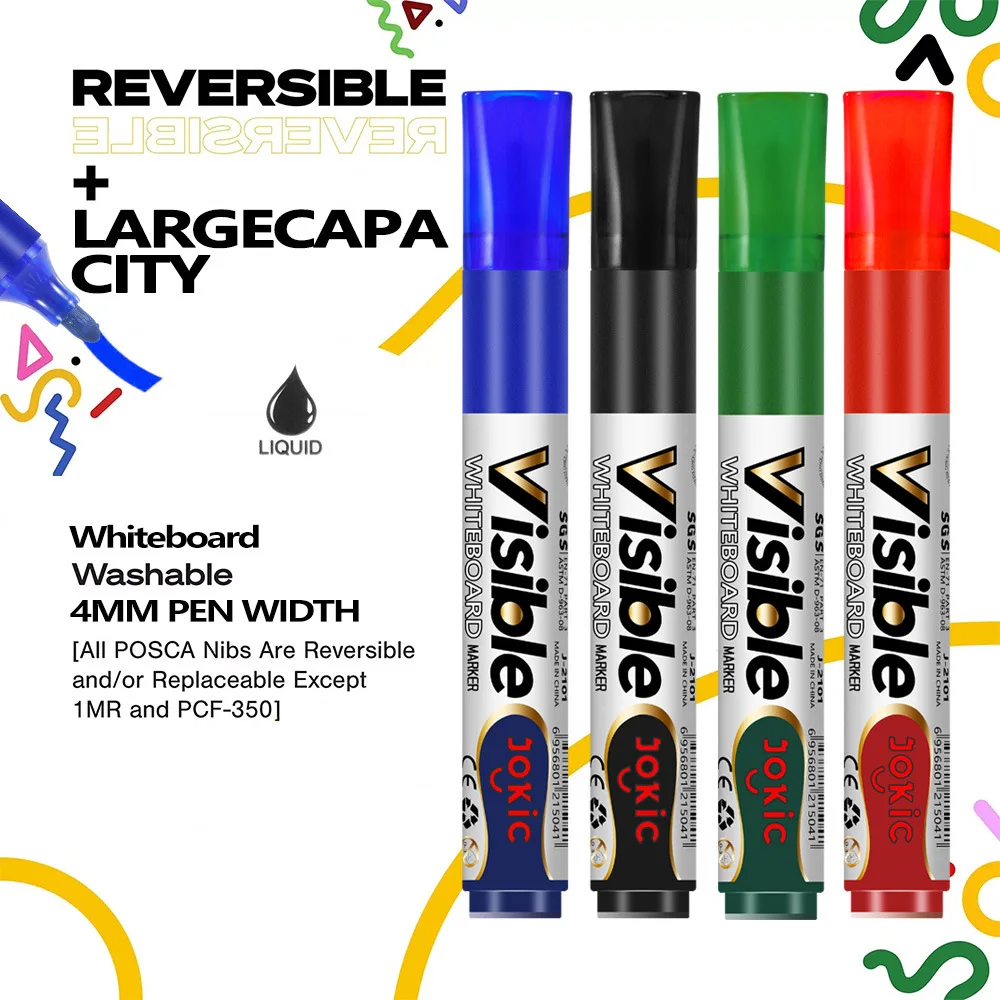 Erasable Magnetic Whiteboard Marker Pen Blackboard Marker Chalk Glass Ceramics Office School Art Stationery 4Pcs/Set white marker pens,pen marker,marker pens,whiteboard pens,dry erase markers