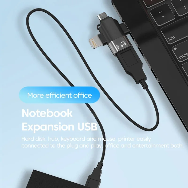 3 in 1 OTG Adapter USB 3.0 Micro USB Type C Lightning