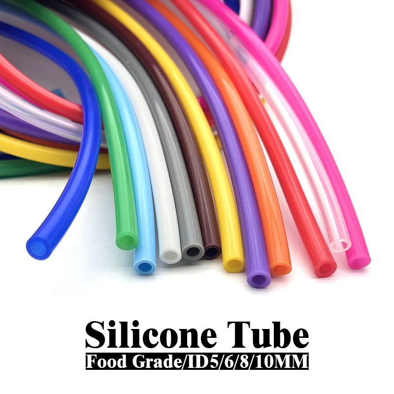 ID 5/6/8/10mm Food Grade Non-Toxic Safe Colorful silicone tube Tubing Hose Pipe Ideal For Drink Food Labs Craft Brewing Projects