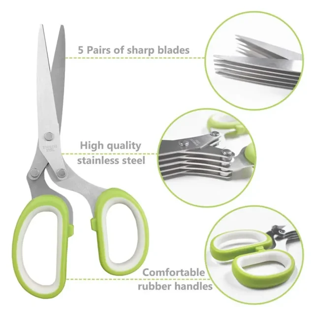 5-Layer Multi-Cut Kitchen Scissors 2