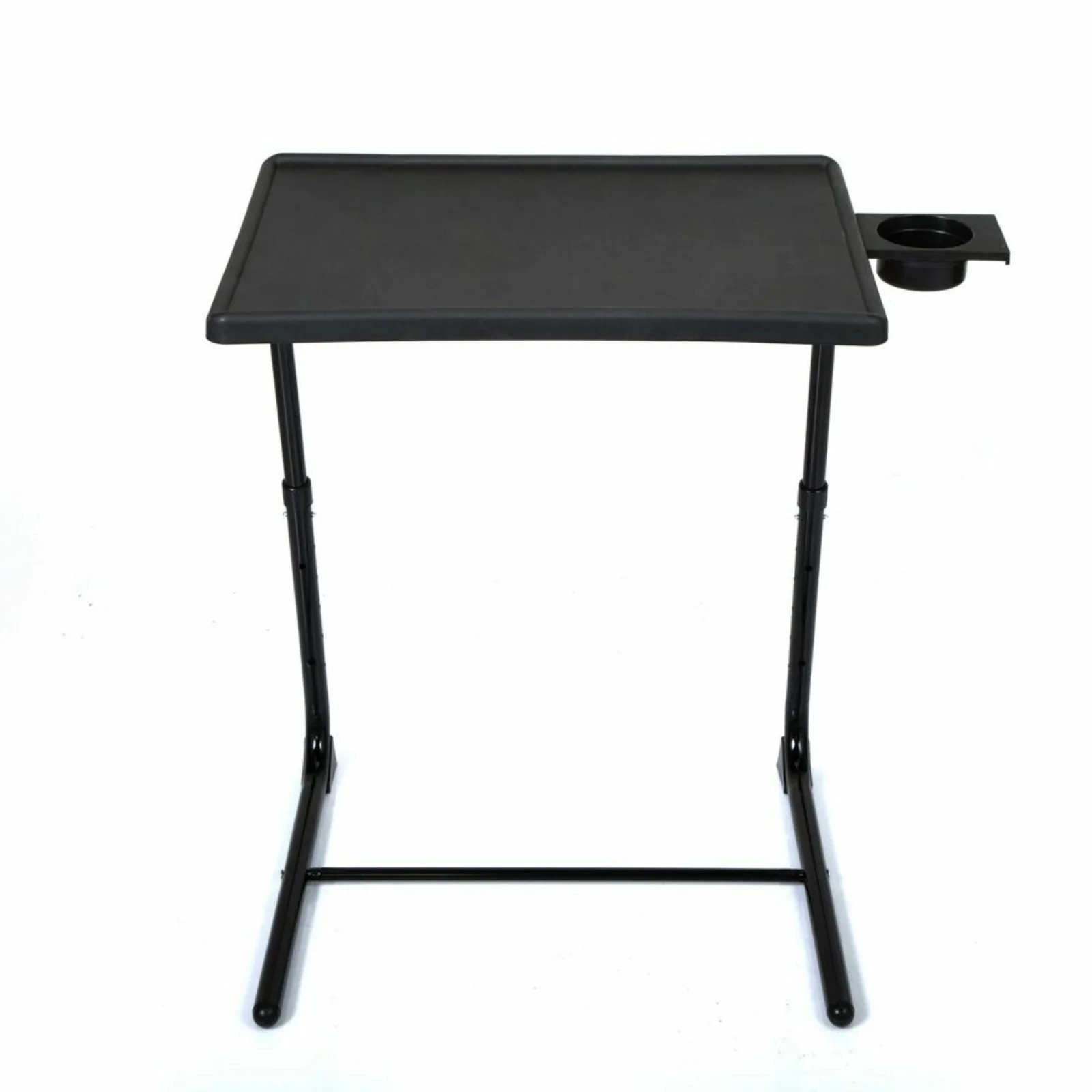 US Portable Height Adjustable Laptop Table TV Tray Desk Overbed Stand w/Cup Holder