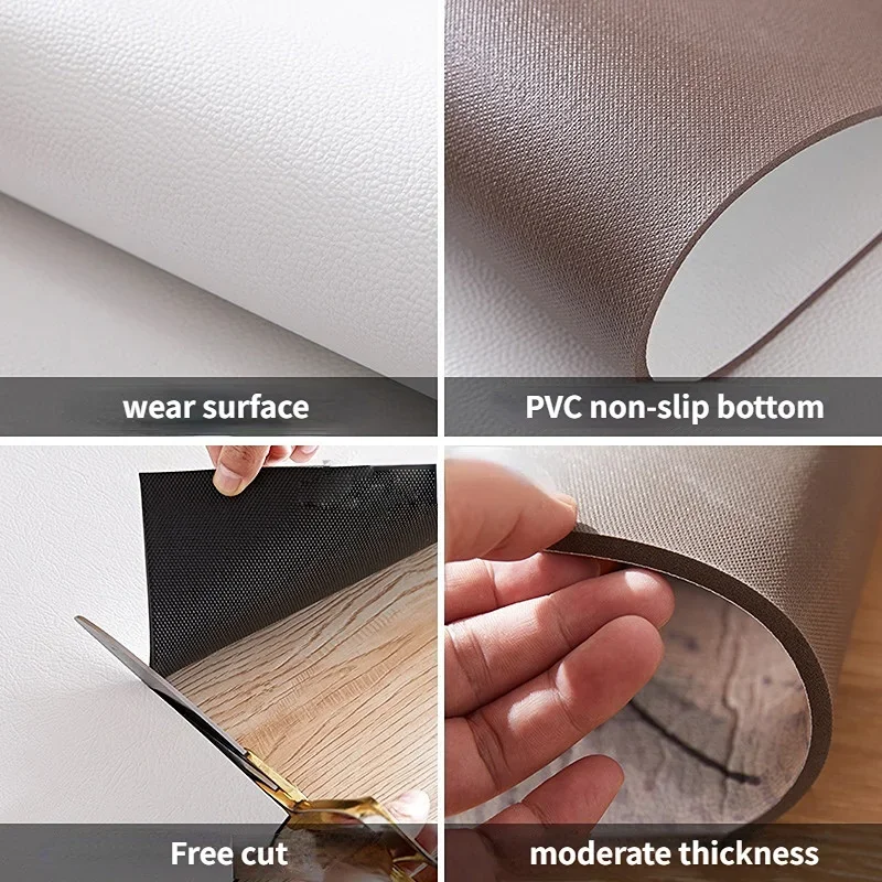 PVC Kitchen Carpet Large Area Floral Small Fresh Print Leather Rug Waterproof Oil-proof Easy Clean Floor Mats Tapete De Cozinha