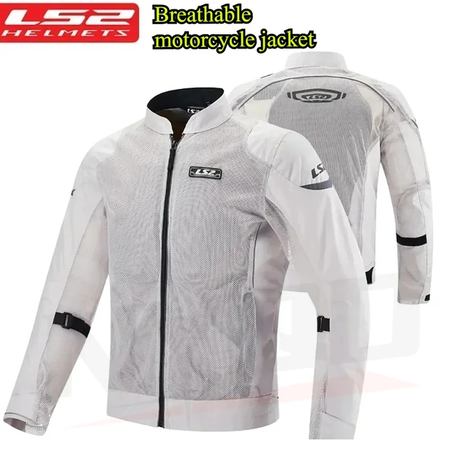 LS2  Motorcycle Jacket LS2 MJ127 Original Reflective Biker Jacket Men Spring Summer Motocross Racing Breathable Riding Clothing 1