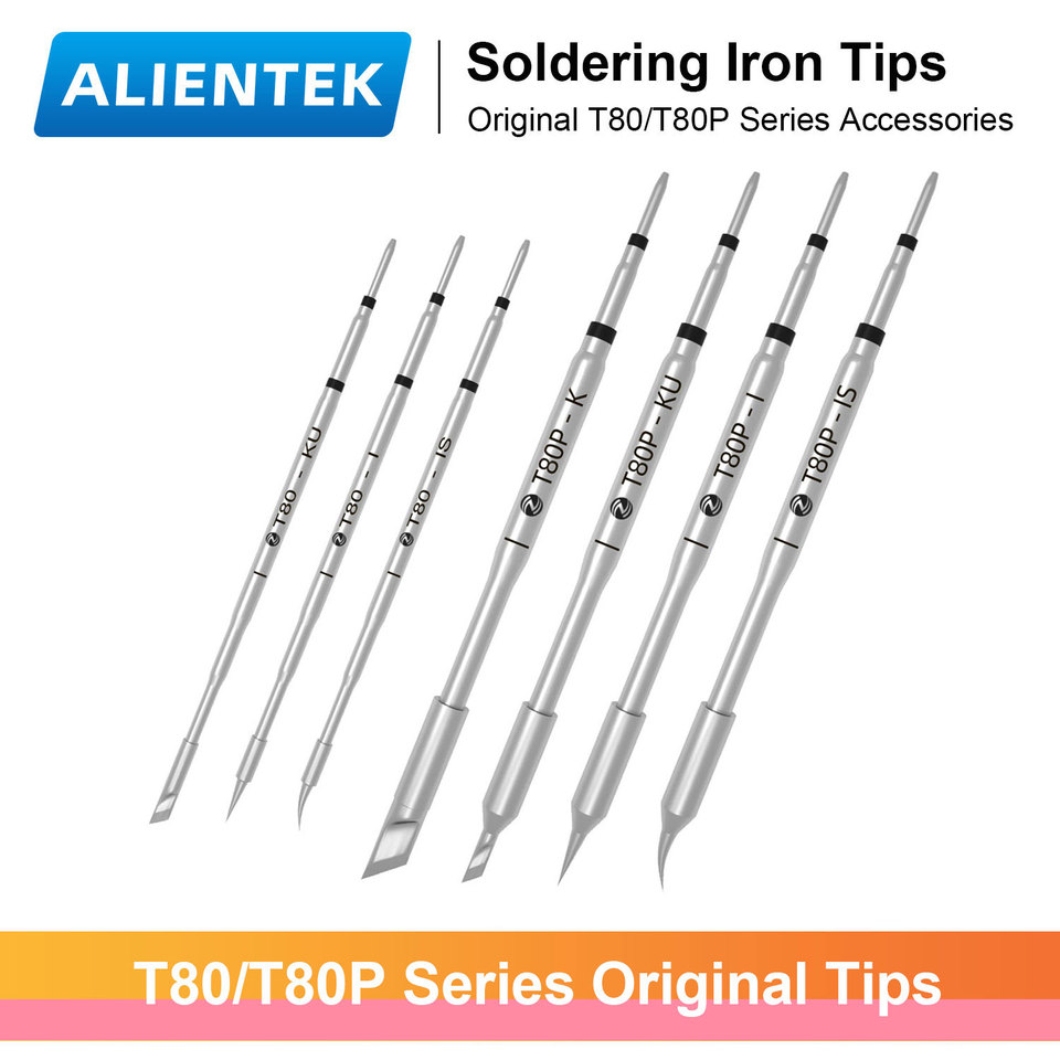 ALIENTEK T80 T80P Original Press-on Tip for Soldering Iron Station C210 C245 Tips Welding Equipment Tools Cautin Sting Kits HS02