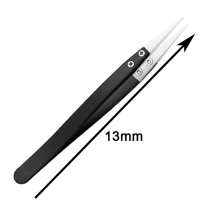 Ceramic Tweezers Anti-static High Temperature Resistant Corrosion Resistant Insulation Maintenance Clip Handmade DIY Tweezers tweezer tool esd anti static tweezers ceramic tweezers