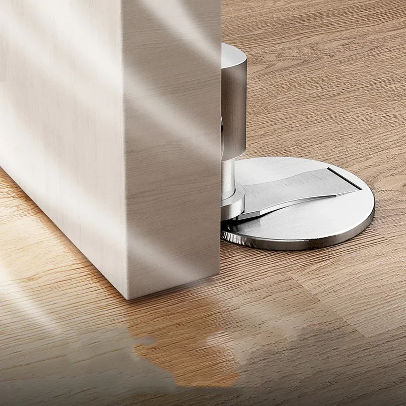Magnetic Door Suction Punch-Free Door Stop Bathroom Anti-Collision Suction Invisible Bathroom Floor Stop Home Hardware