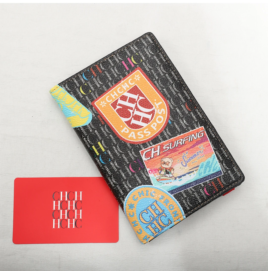 CH Marke Brief Gedruckt Mode Karte Tasche Modische Multifunktionale 2025, Neue Reise Kreative frauen Passport Brieftasche – Detail 10