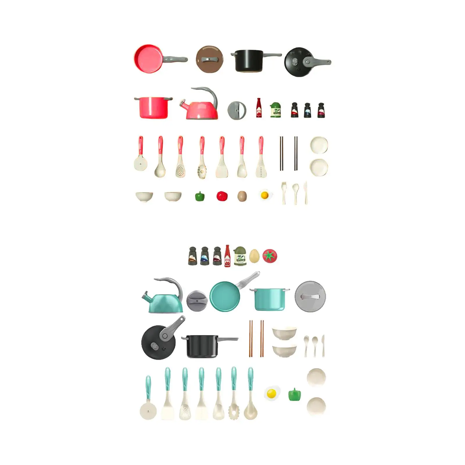 

32Pcs Kids Pretend Kitchen Accessories Playset Utensils Cooking Toys for Kids