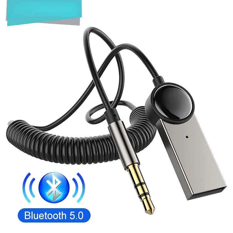

Speaker Audio Bt 5.0 Aux Wireless Receiver 3.5MM Car Adapter uSB Jack Music Wireless Transmitter Dongle Cable for Car