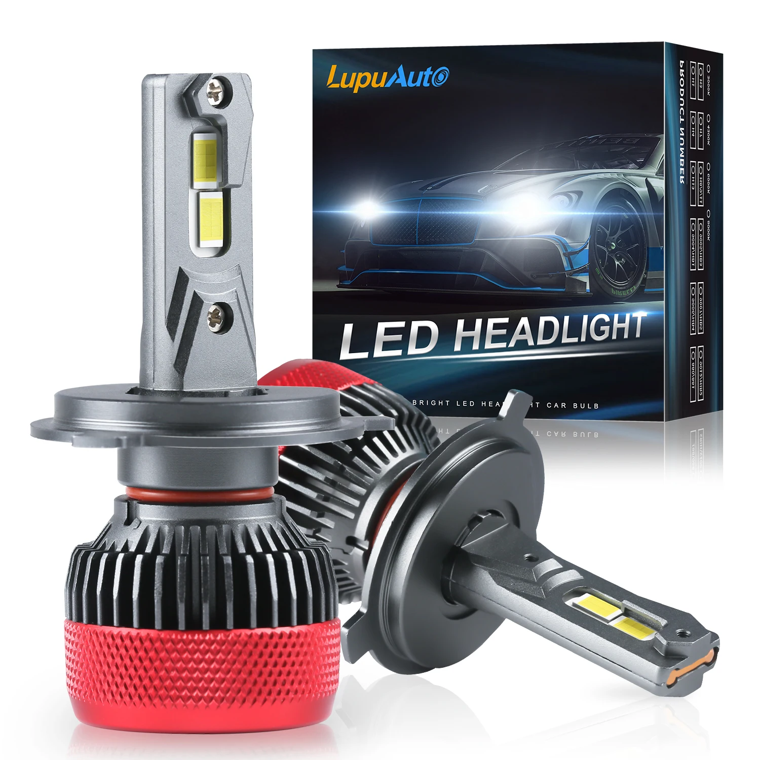 1pair 50000lm Car H4 H7 H11 Led Headlights Bulb Auto 12v 24v 6000k 9007