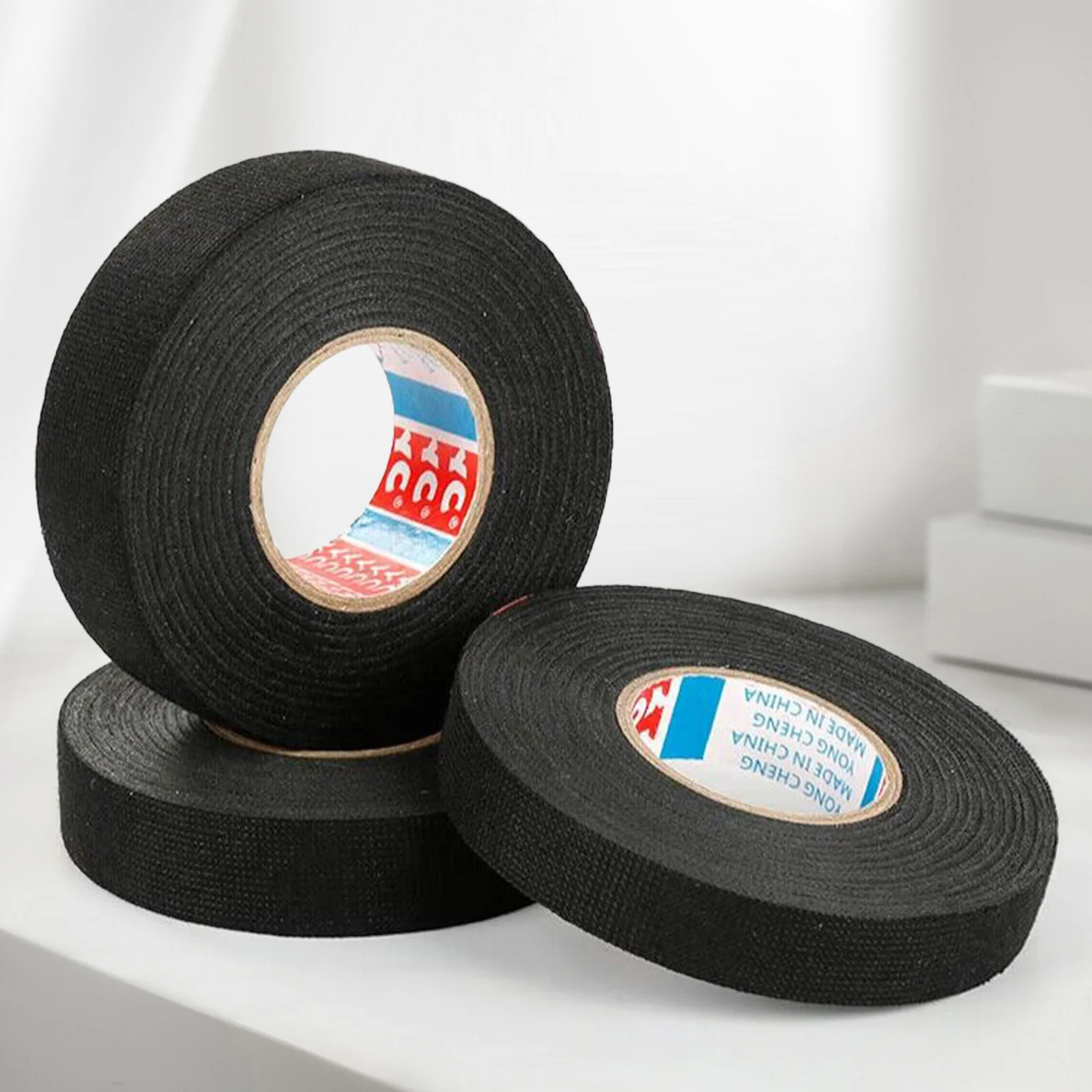 5 롤 와이어링 하네스 천 테이프 난연성 와이어 하네스 테이프 내열성 절연 전기 테이프 (케이블 보호용)