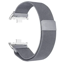 Premium Metal Loop Watch Strap - Elegant Replacement Bracelet - Miband 9 Pro (Space Gray)