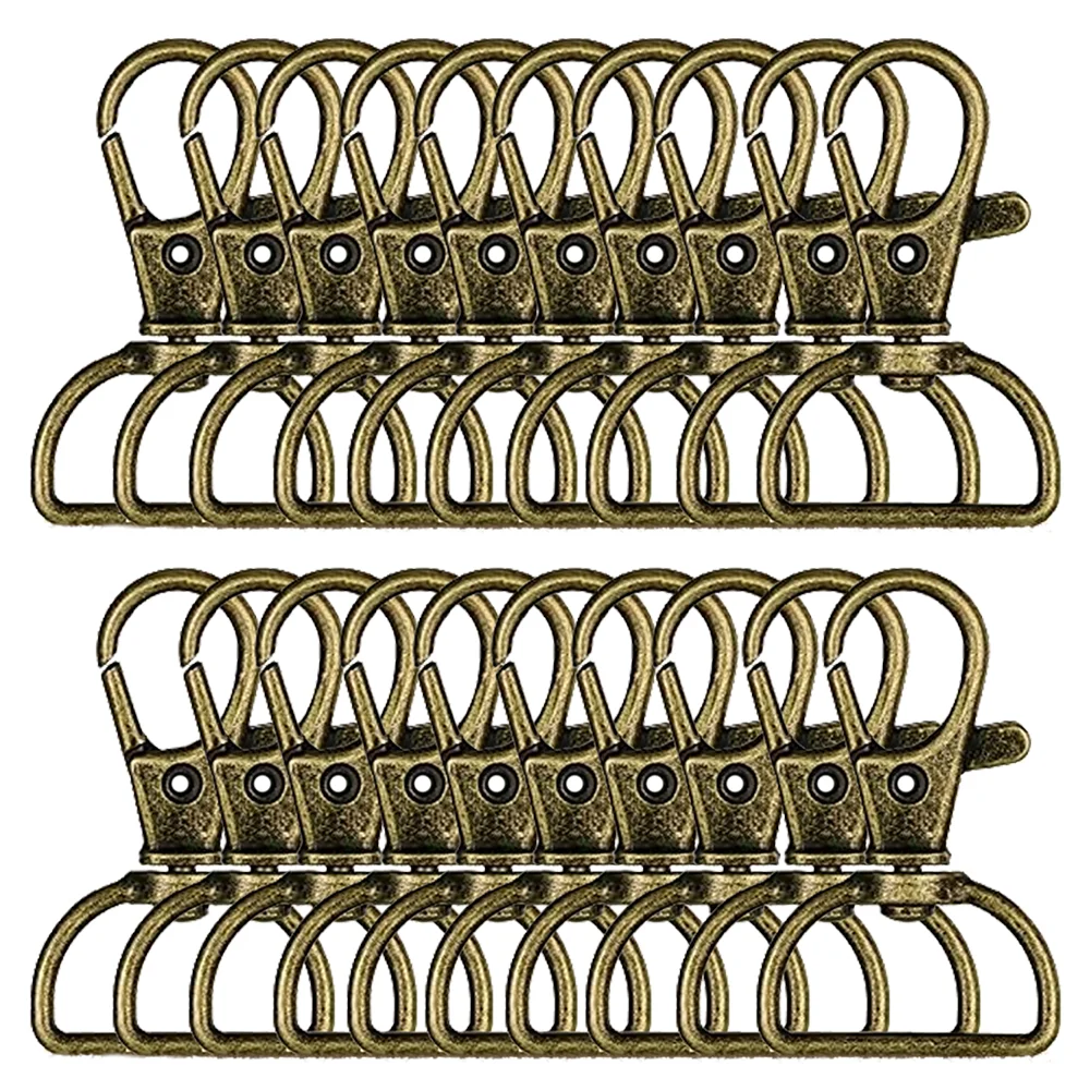 30pcs Swivel Snap Hook D Ring,Metal Swivel Clasps Lobster Lanyard...