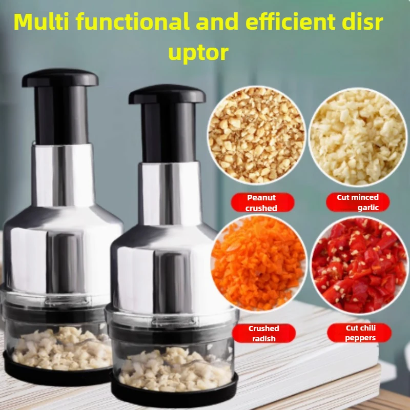 A handheld garlic chopper, nut chopper, efficient onion, meat, fruit, vegetable and kitchen small tool