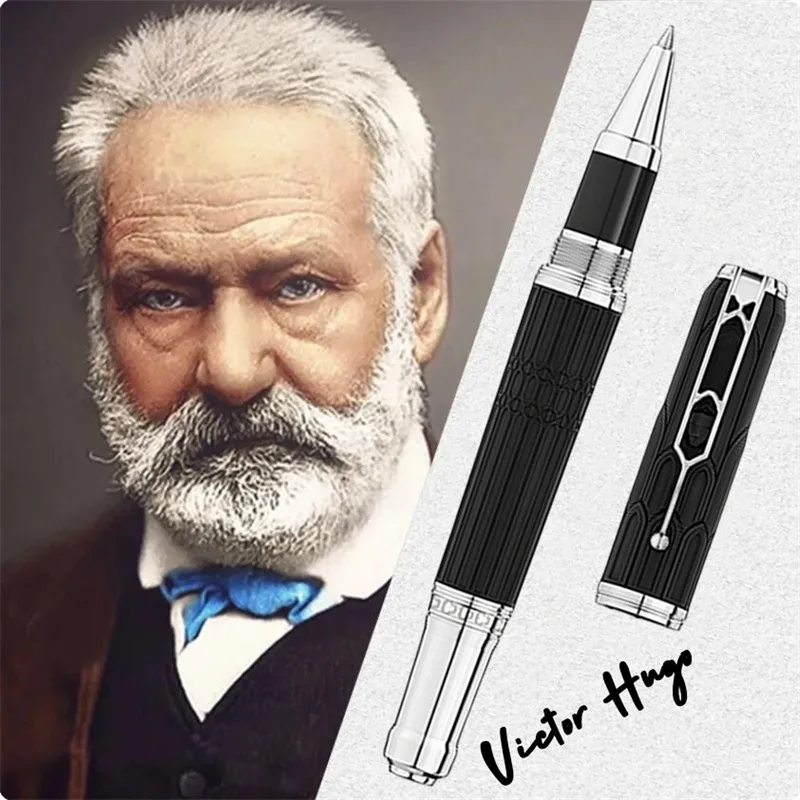 

MB Luxury Ballpoint Rollerball Pens Victor Hugo Limited Edition Writing Stationery Carving Of Human Heads With Serial Number