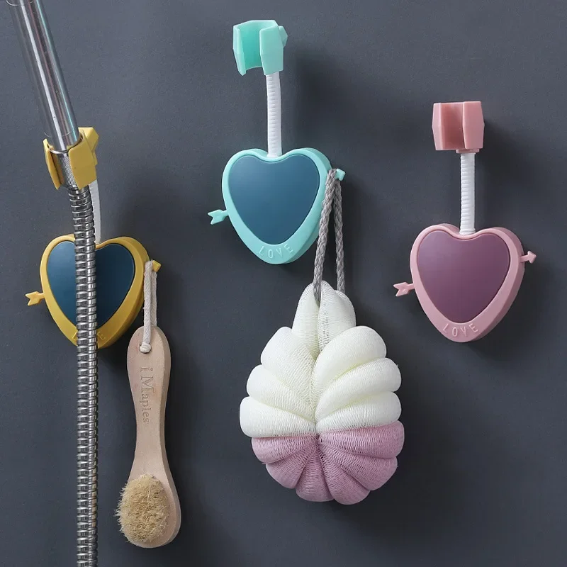 

New Creative Love Shower Holder Free Punching Universal Shaking Head Adjustable Lotus Shower Head Flower Drying Shower