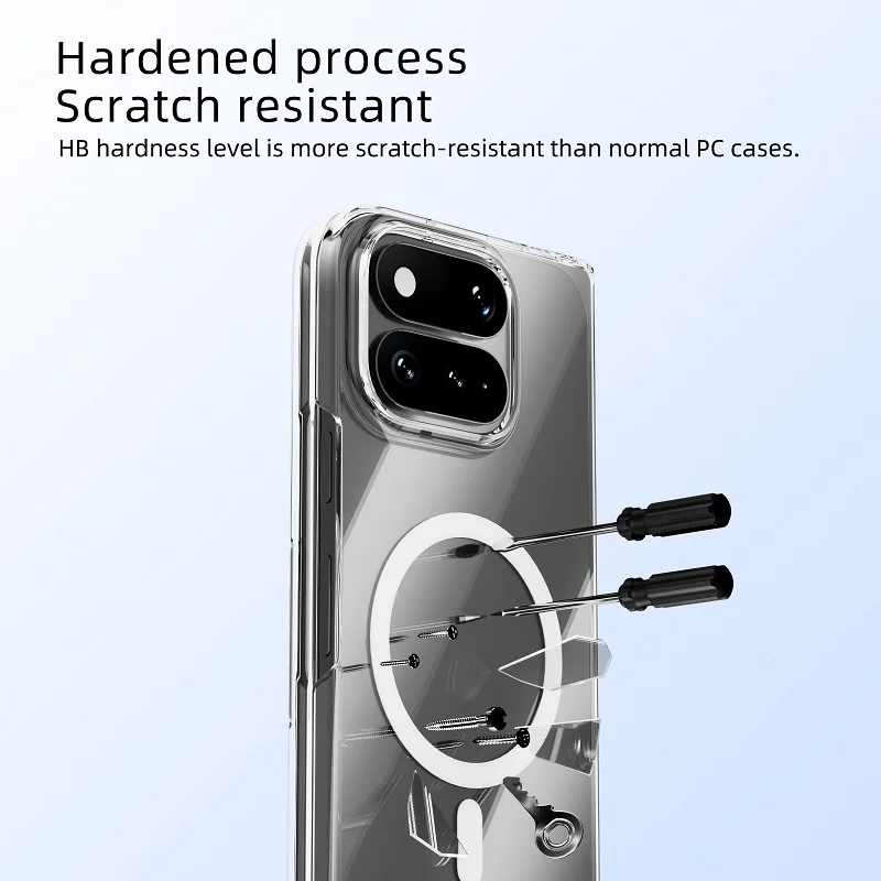 Ultra-Durable Magnetic Clear Back Case - Crystal Clear Protection Cover