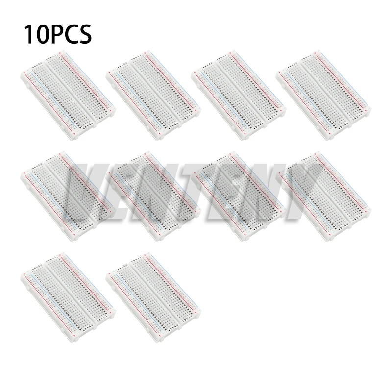1-10pcs PCB Breadboard 400 Tie Points Solderless Mini Universal Test Protoboard DIY Bread Board for Bus Test Circuit Board