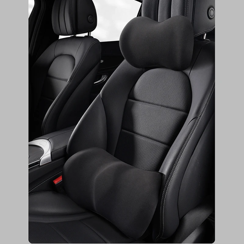 

Car Neck Pillow Seat Memory Foam Waist Cushion Lumbar Support Fits All Auto Models Elasticity Interior Accessories