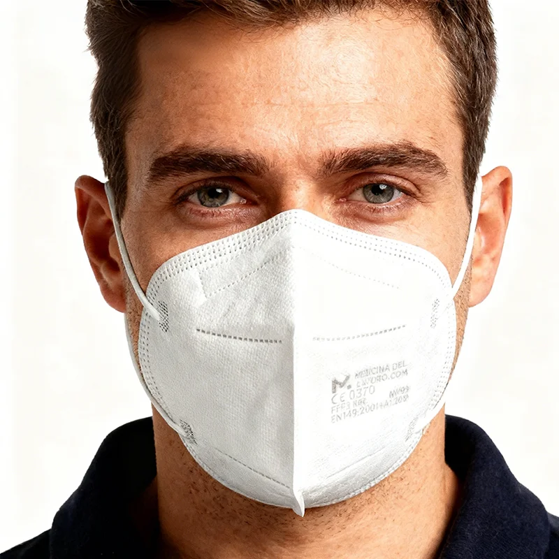 Lot de 50 Masques FFP3 NR Adulte - Protection Respiratoire Jetable