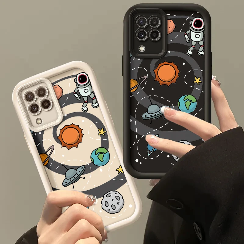 Astronaut Painted Silicone Anti-Drop Phone Case