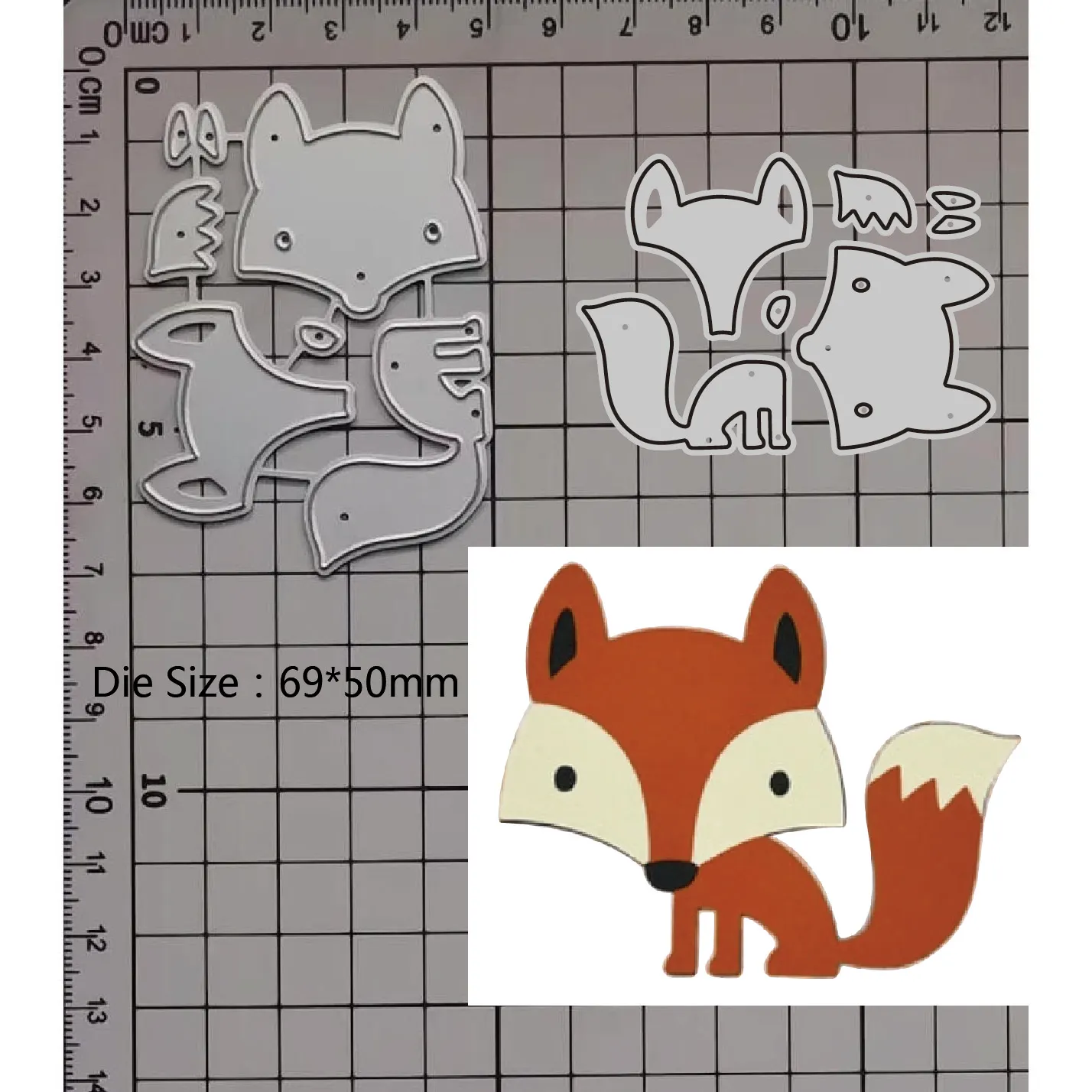 2023 New Metal Cutting Dies Little Fox Diy Scrapbook Paper Craft Knife Mold Blade Punch Stencil Dies