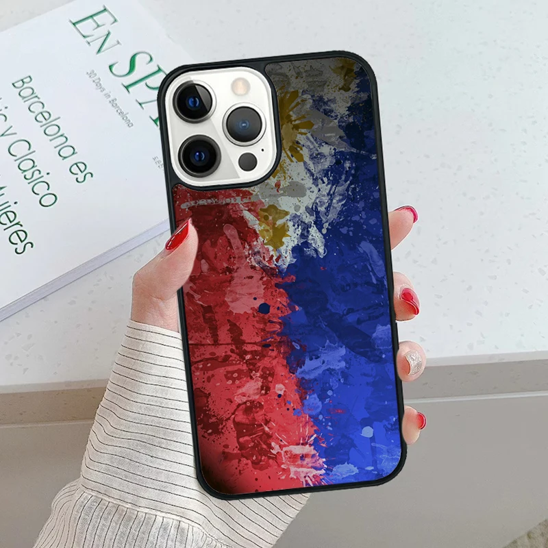 Philippines Flag Black Plastic Phone Case