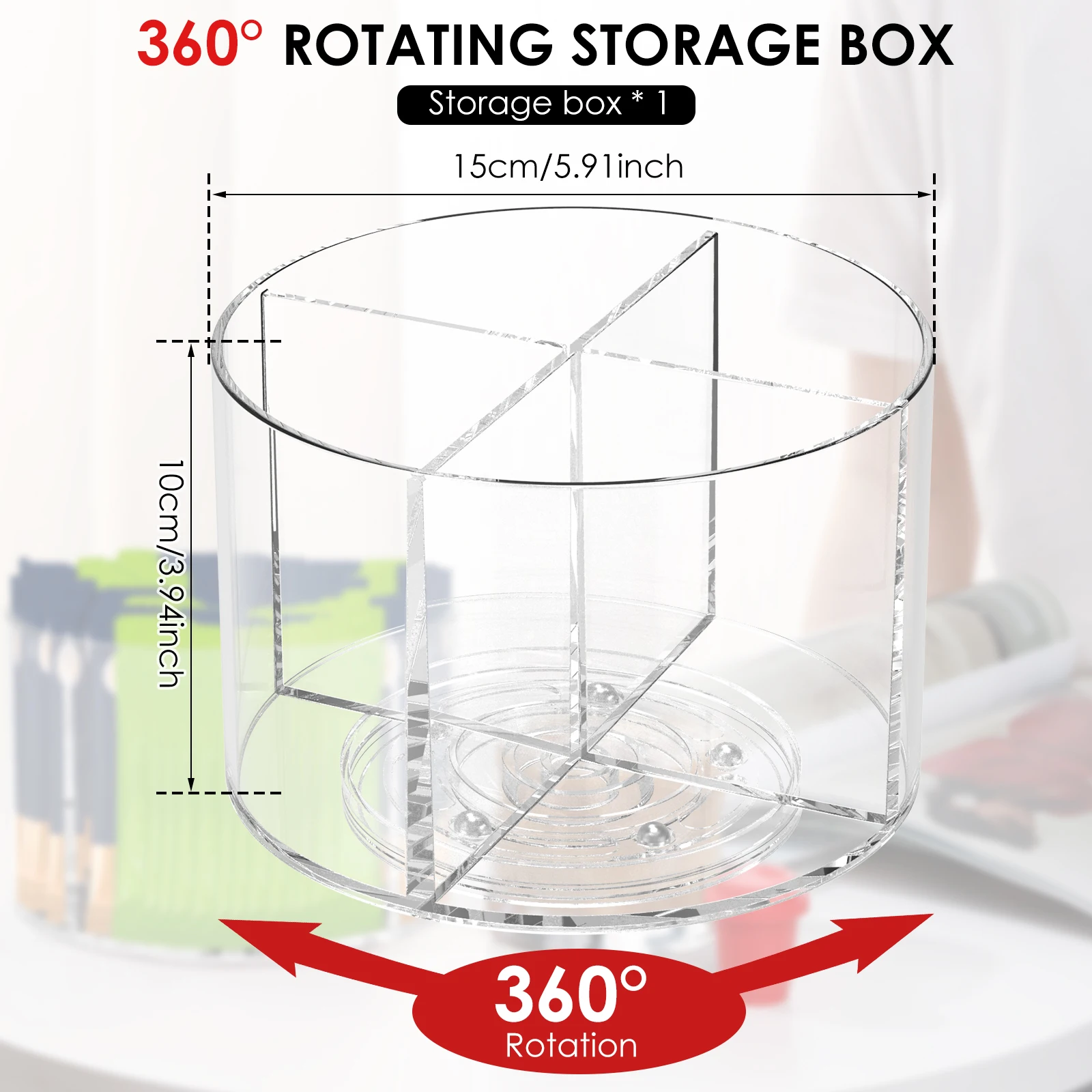 Rotating Tray Spice Rack Drinks Packet Organizer Clear Flavor Packet Holder Kitchen Organizer Seasoning Cosmetic Storage Box