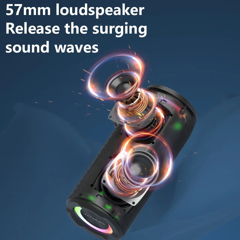 ZEALOT S51 Pro 40W Wireless Speakers portable speaker audio speaker for Outdoor Portable Subwoofer Speaker Waterproof IPX 6 Dual Pairing 5200mAh Battery