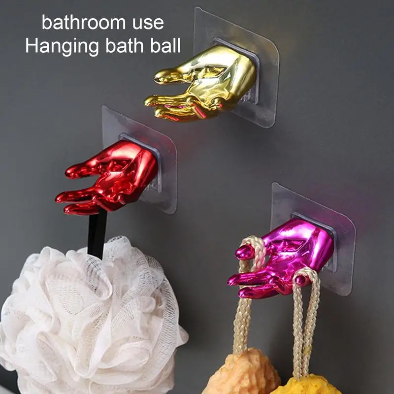 

Key Storage Wall Mounted Hook Trace Less Eco Friendly Creative Convenient Decorative Hand Shape Key Accessories For Coat Scarf