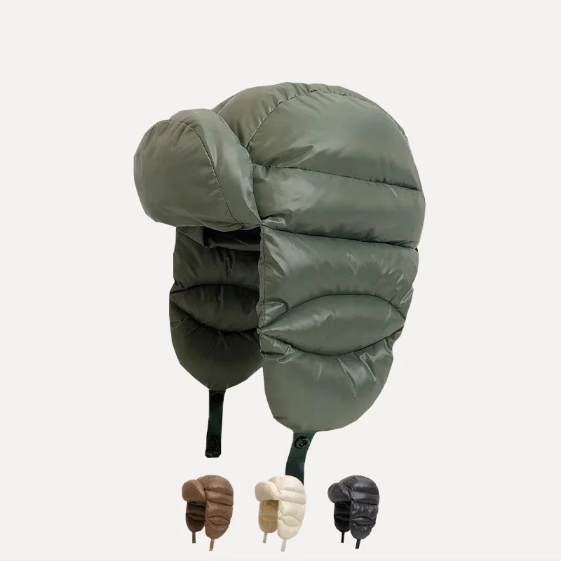 Men's Waterproof Winter Hats Trapper Bomber Caps Warm Fleece Lined Earflaps Bonnets Cold Weather Ski Snow