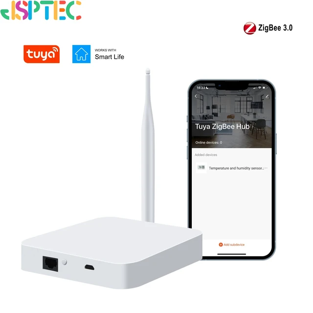Tuya ZigBee 3.0 Smart Hub Wireless Wired Gateway Bridge for App Voice Remote Control Works with Alexa Google Home Assistant