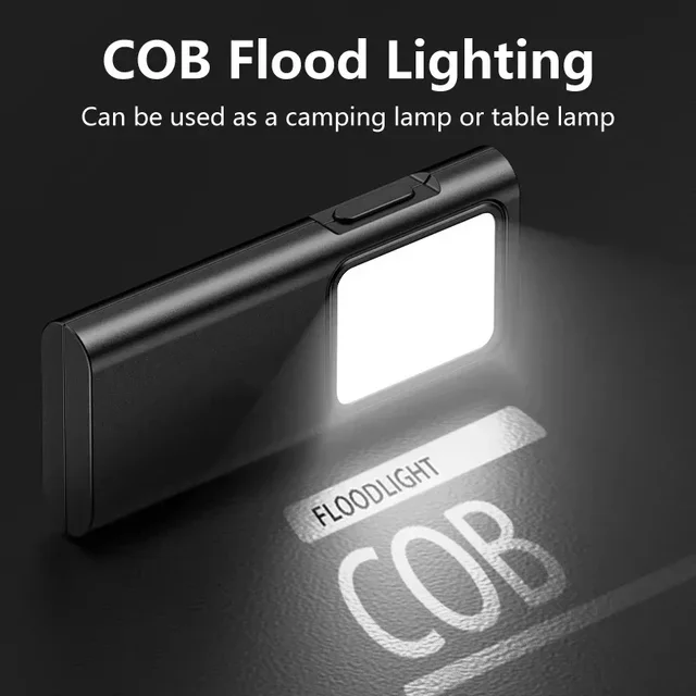 EDC Flashlight Keychain Light Super Bright With Pen Clip Mini LED Flashlight, USB Charging Port Emergency Work Camping Light - Image 4