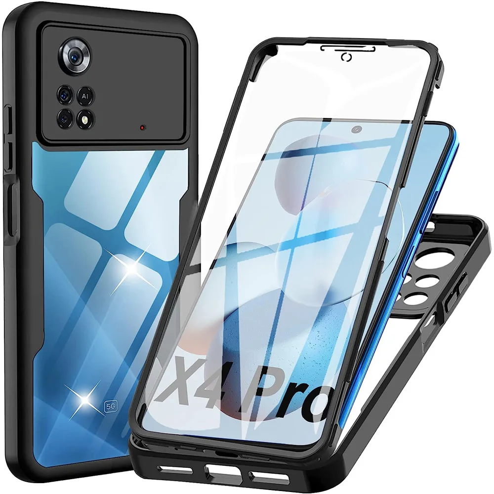 360 Custodia Protettiva Completa Per Poco X4 Pro 5G X5 X3 Pro X3 Nfc X3 M3 Pro 5G C3 Protector + Cover Posteriore Rigida
