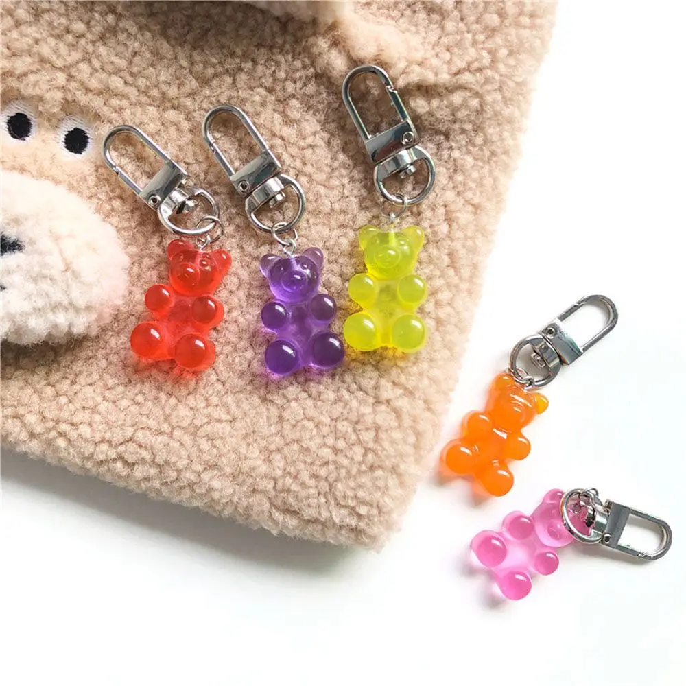 Regalo Per Le Donne Amante Teddy Candy Color Charm Gingillo Gummy Bear Portachiavi Portachiavi Accessori Moda Gioielli