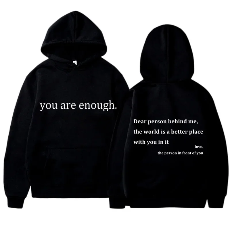 Sie sind genug Print Hoodies Herbst Casual Sportswear sowie Fleece Winter Tops Pullover Herren Hoodies Streetwear Sweatshirts
