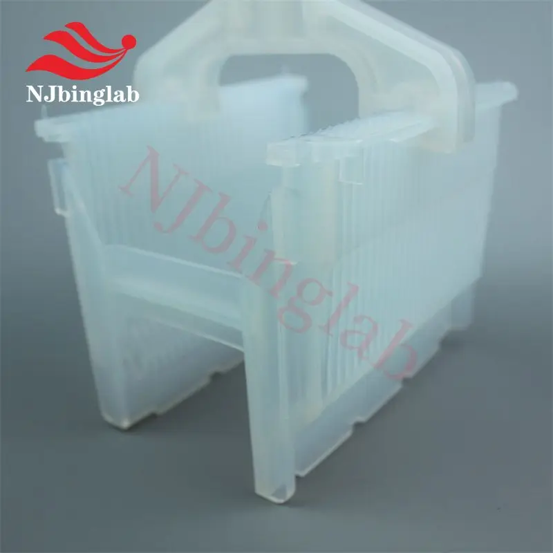 NJbinglab 웨이퍼 습식 에칭용 고순도 PFA, 4 인치 웨이퍼 카세트 청소 바구니