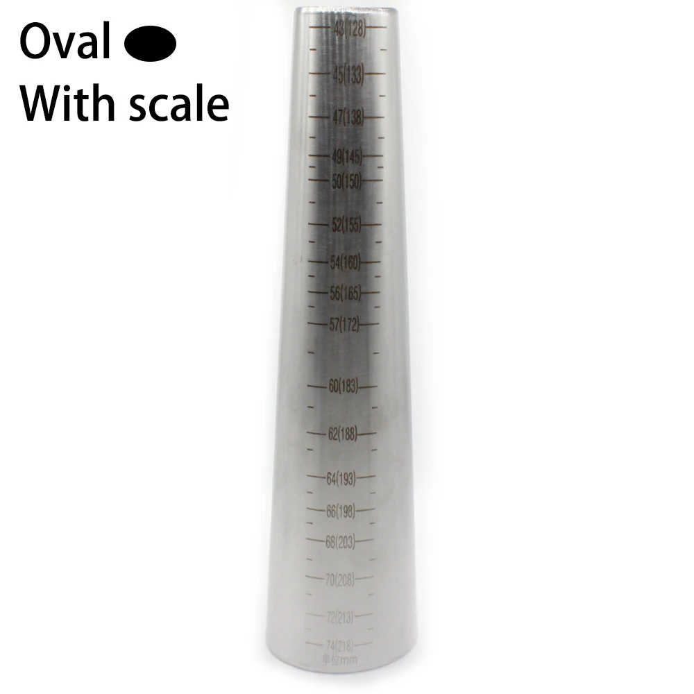Stainless Steel Bracelet Mandrel Sizing Tool Round Oval Wooden Bangle Shaping Tool DIY Jewelry Mandrel for Beginners