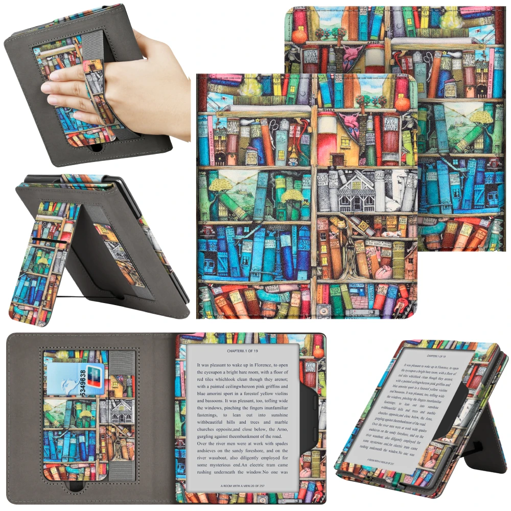 For Kindle Oasis 10th 9th Gen Case 7 inch with Hand Strap Stand