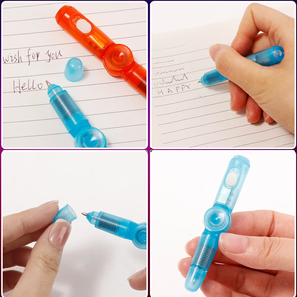 LED Spinning Glow-in-the-Dark Fidget Pen - Stress Relief & Fun Toy