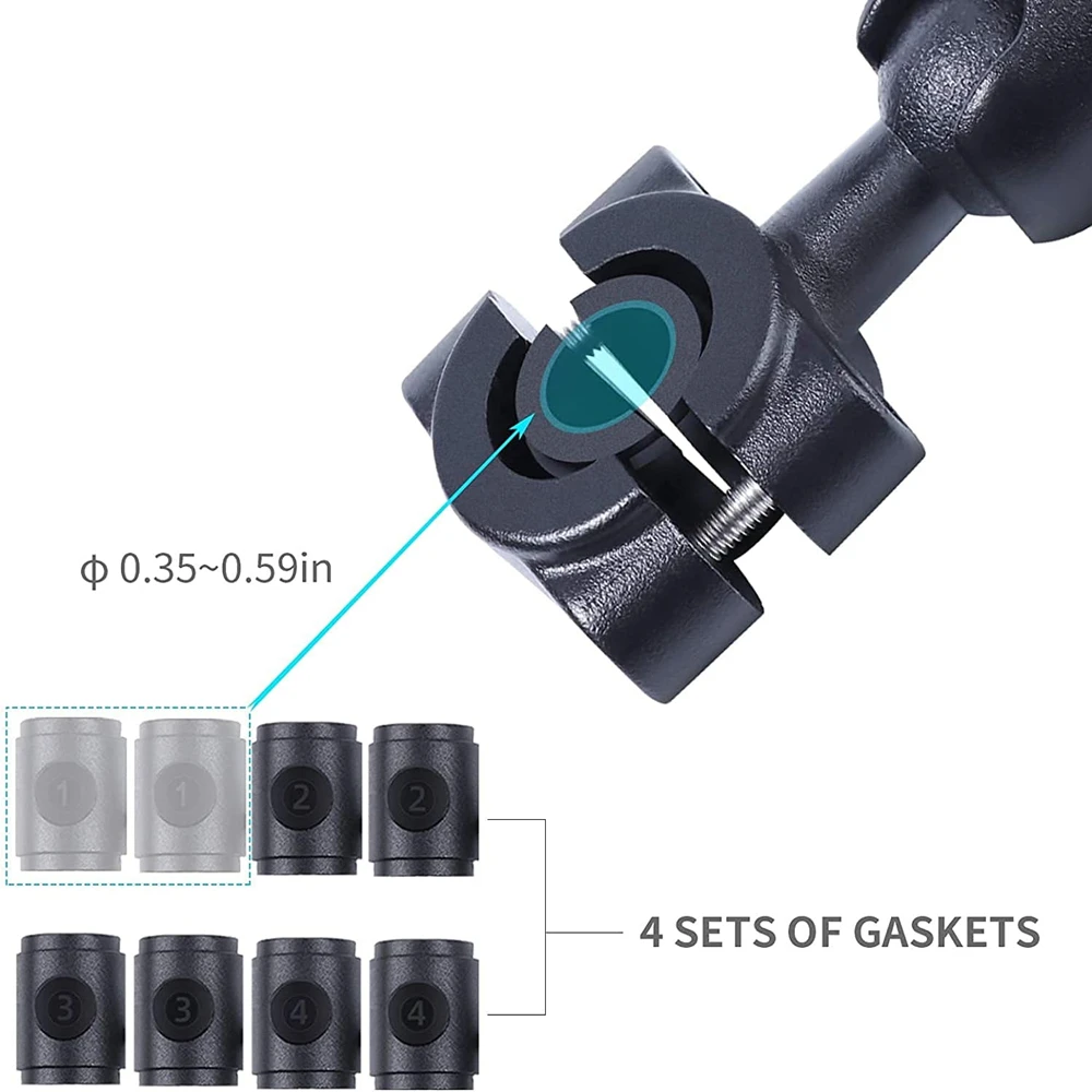 Action Camera Accessory Motorcycle Handlebar Mount 9-35mm Motorcycle Holder Handlebar Mirror Stand Car Seat Mount Bracket for GoPro Hero 12 11 9 10 Phone