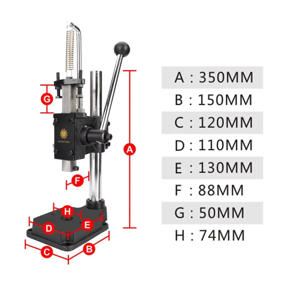 Hand Press Machine Leather Manual Presses Machine Small Industrial Hand Press Mini Industrial Punching