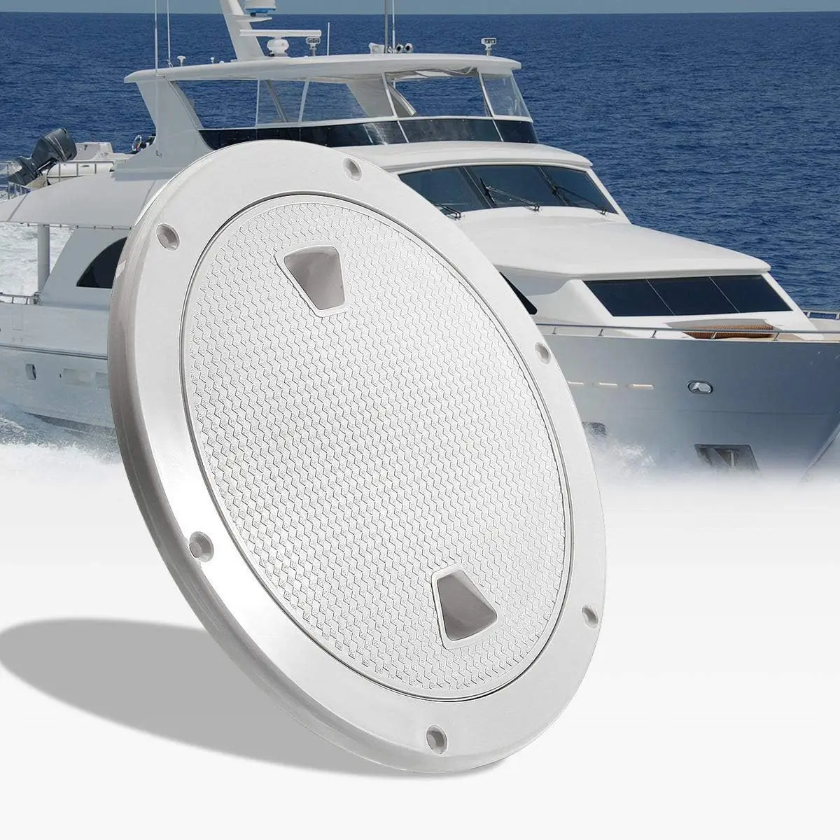

Boat Hatch White 4" 6" 8" Round Non Slip Inspection Hatch W/Detachable Cover for Marine Boat Yacht