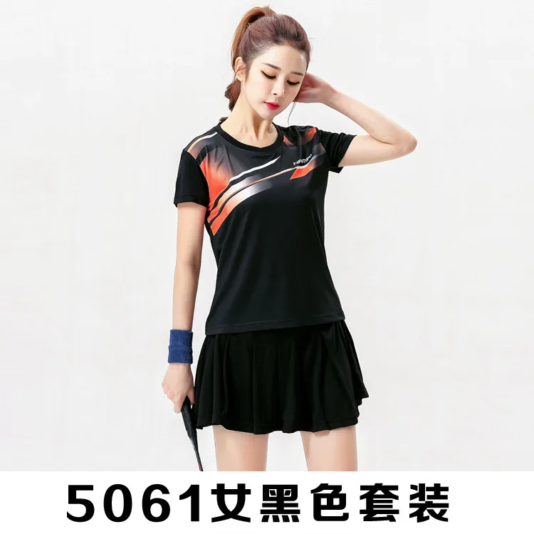 Men Badminton Shirt+Shorts Table Tennis Jersey Clothes Breathable Quick Dry Short Sleeved Sportswear Fitness Tennis T-shirt