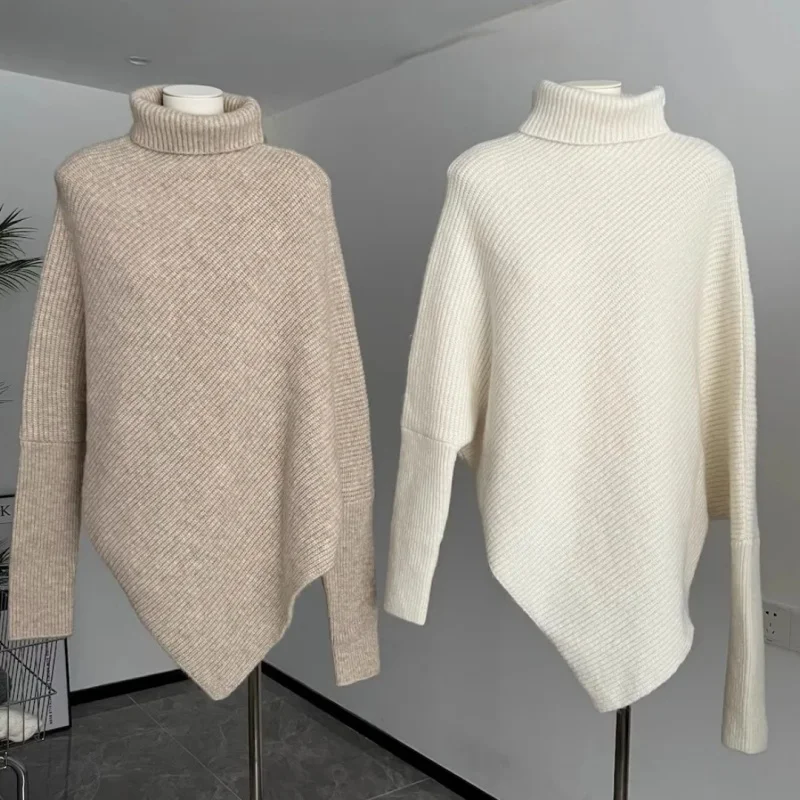 Autumn Women Turtleneck Sweater Casual Knitwear