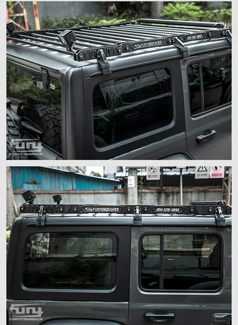 Fury 2018 2019 2020 2021 Accessories Aluminum Roof Rack Platform Luggage Rack  For Jeep Wrangler Jl - Roof Racks & Boxes - AliExpress