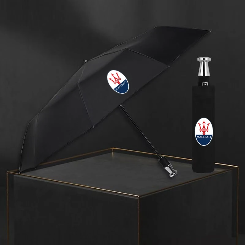 For Maserati Ghibli Levante MC20 Grecale Coupe Quattroporte GranTurismo Spyder Car Automatic Folding Windproof Sunshade Umbrella