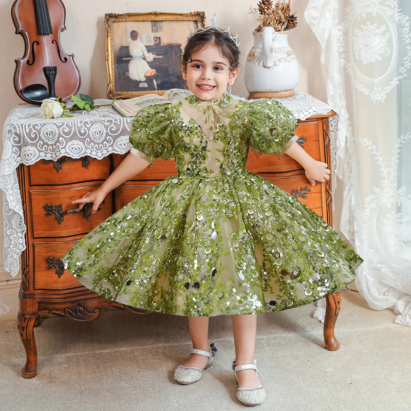Gorgeous baby girl dress for girls elegant birthday party dress girl Baby girls clothes for Opening Ceremony prom